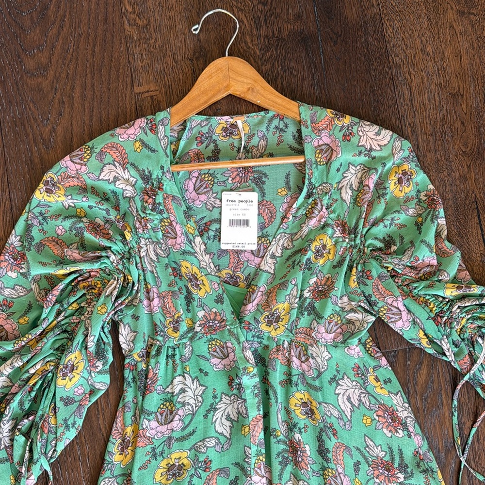 Free People - green maxi dress Coachella or Stagecoach - Picture 2 of 7